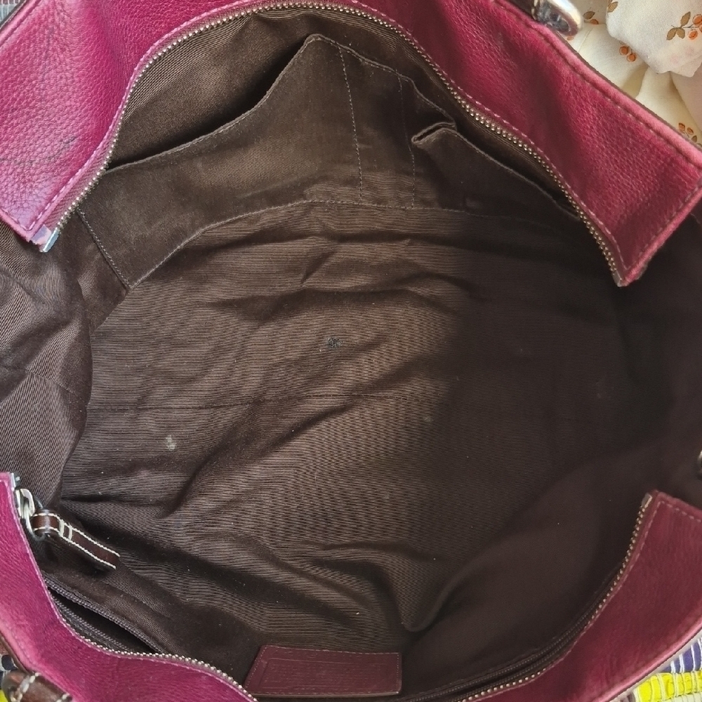 Coach Hamptons Berry Pebbled Leather Tote Bag F11347 Y2K Whimsigoth Shoulder Bag - Picture 9 of 9